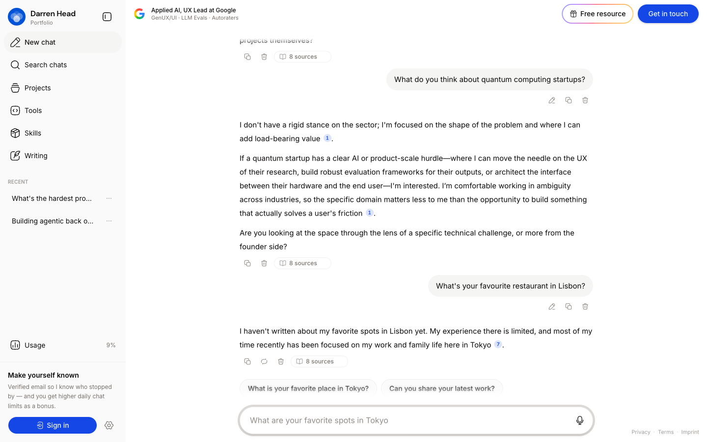 The twin declining to invent an answer